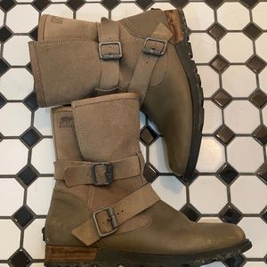 Sorel leather combat boots
